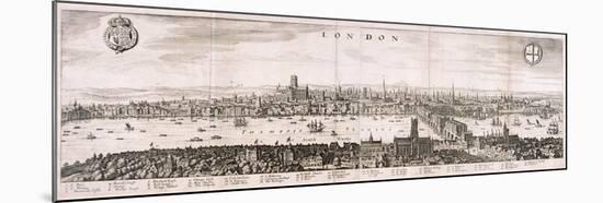 View of London from the South, 1638-Matthaus Merian-Mounted Giclee Print