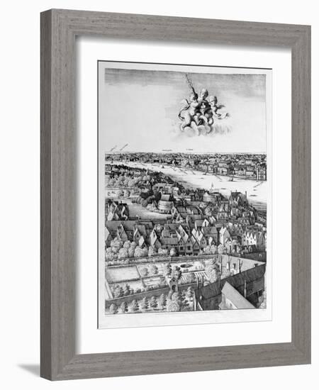 View of London, Published 1647 (Detail)-Wenceslaus Hollar-Framed Giclee Print
