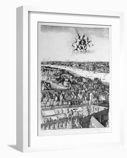 View of London, Published 1647 (Detail)-Wenceslaus Hollar-Framed Giclee Print