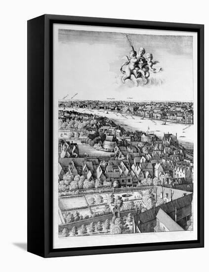 View of London, Published 1647 (Detail)-Wenceslaus Hollar-Framed Premier Image Canvas