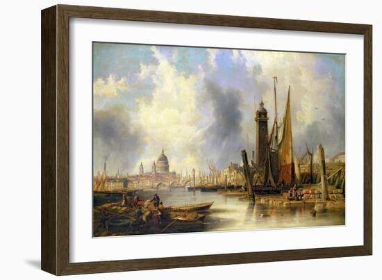 View of London with St. Paul's-John Wilson Carmichael-Framed Giclee Print