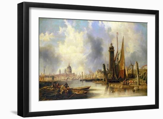 View of London with St. Paul's-John Wilson Carmichael-Framed Giclee Print