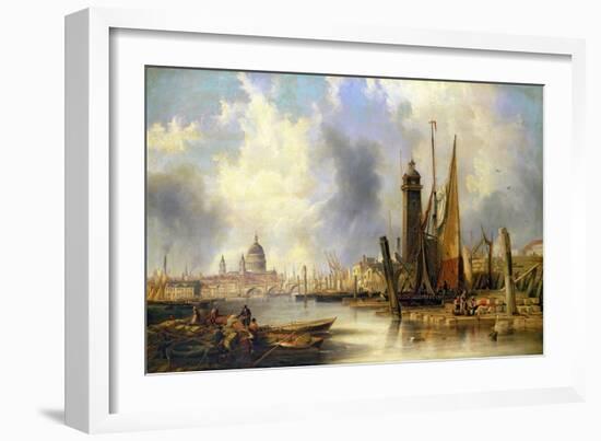 View of London with St. Paul's-John Wilson Carmichael-Framed Giclee Print