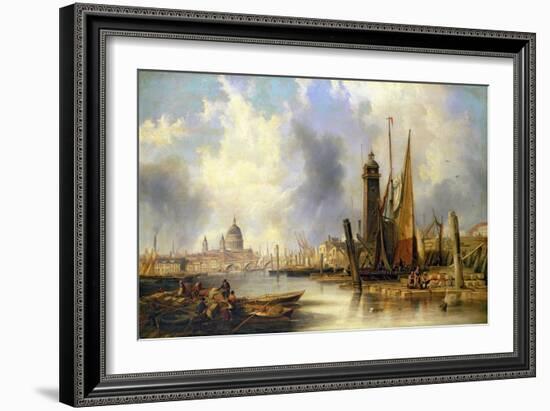 View of London with St. Paul's-John Wilson Carmichael-Framed Giclee Print