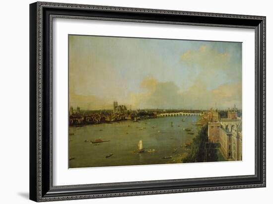 View of London with Thames, 1746/1747-Canaletto-Framed Giclee Print