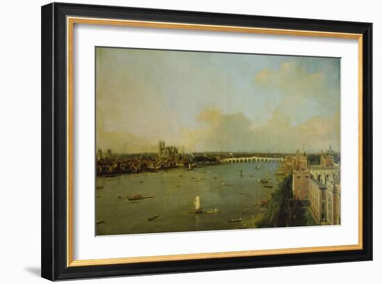 View of London with Thames, 1746/1747-Canaletto-Framed Giclee Print