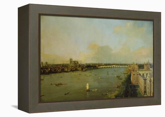 View of London with Thames, 1746/1747-Canaletto-Framed Premier Image Canvas
