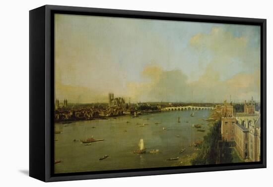 View of London with Thames, 1746/1747-Canaletto-Framed Premier Image Canvas