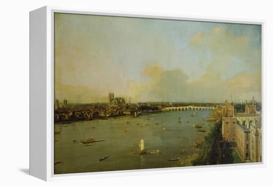 View of London with Thames, 1746/1747-Canaletto-Framed Premier Image Canvas