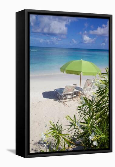 View of Long Bay and Beach-Frank Fell-Framed Premier Image Canvas