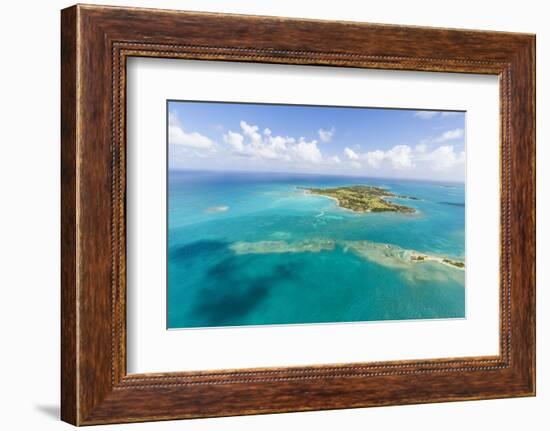 View of Long Island One of the Most Undisturbed in the World, Antigua, Leeward Islands, West Indies-Roberto Moiola-Framed Photographic Print