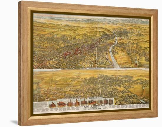 View Of Los Angeles, 1894-null-Framed Premier Image Canvas