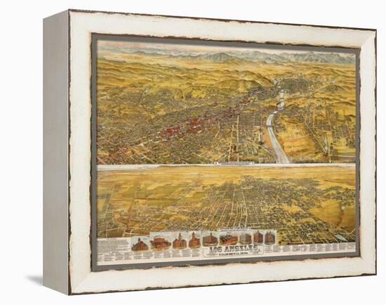 View Of Los Angeles, 1894-null-Framed Premier Image Canvas