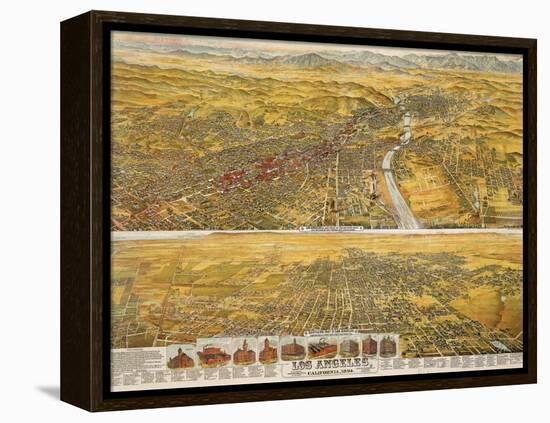 View Of Los Angeles, 1894-null-Framed Premier Image Canvas
