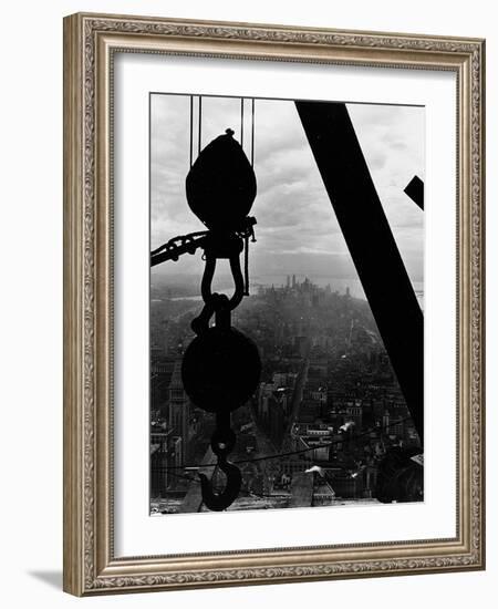 View of Lower Manhattan from the Empire State Building, 1931 (Gelatin Silver Print)-Lewis Wickes Hine-Framed Giclee Print