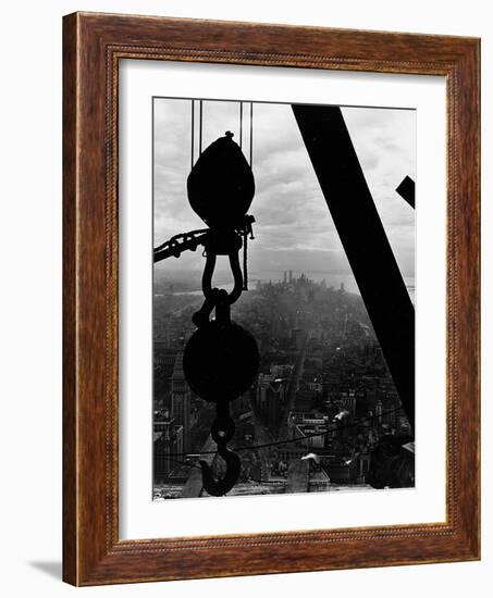 View of Lower Manhattan from the Empire State Building, 1931 (Gelatin Silver Print)-Lewis Wickes Hine-Framed Giclee Print