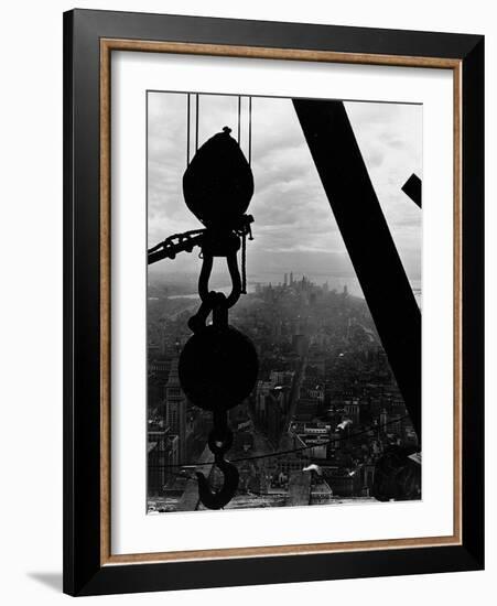 View of Lower Manhattan from the Empire State Building, 1931 (Gelatin Silver Print)-Lewis Wickes Hine-Framed Giclee Print