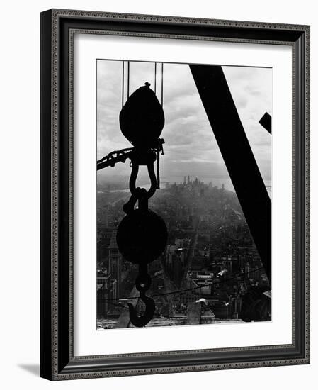 View of Lower Manhattan from the Empire State Building, 1931 (Gelatin Silver Print)-Lewis Wickes Hine-Framed Giclee Print