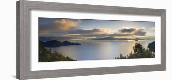 View of Lugu Lake at dawn, Yunnan, China, Asia-Ian Trower-Framed Photographic Print