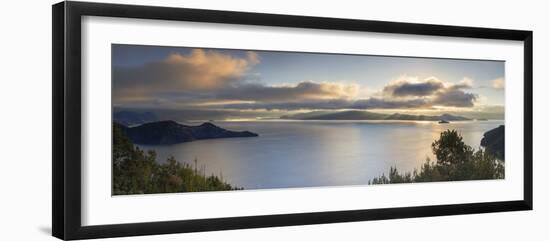 View of Lugu Lake at dawn, Yunnan, China, Asia-Ian Trower-Framed Photographic Print