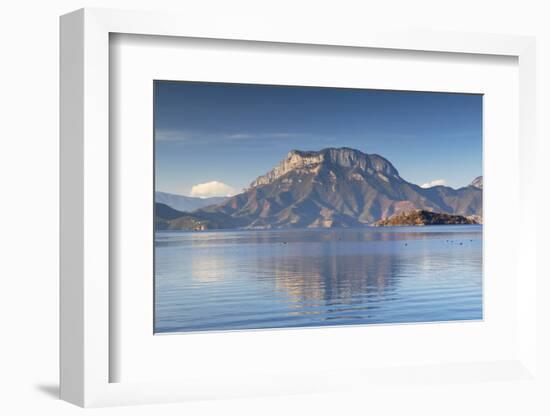 View of Lugu Lake, Yunnan, China, Asia-Ian Trower-Framed Photographic Print