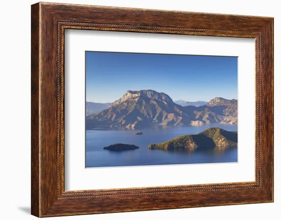 View of Lugu Lake, Yunnan, China, Asia-Ian Trower-Framed Photographic Print