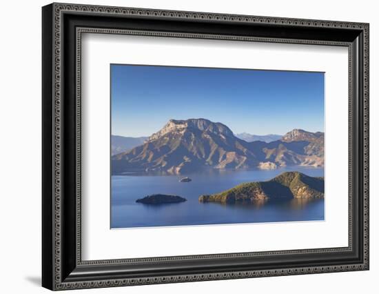 View of Lugu Lake, Yunnan, China, Asia-Ian Trower-Framed Photographic Print