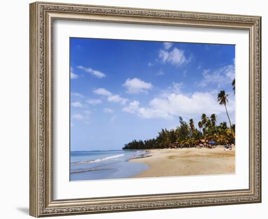 View of Luquillo Beach, Puerto Rico, Caribbean-Dennis Flaherty-Framed Photographic Print