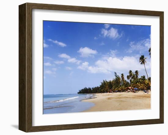 View of Luquillo Beach, Puerto Rico, Caribbean-Dennis Flaherty-Framed Photographic Print