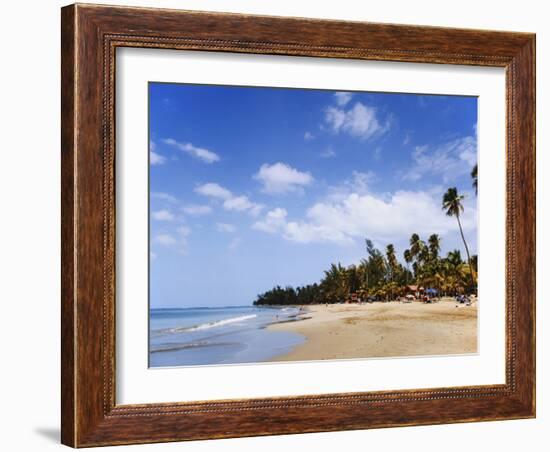 View of Luquillo Beach, Puerto Rico, Caribbean-Dennis Flaherty-Framed Photographic Print