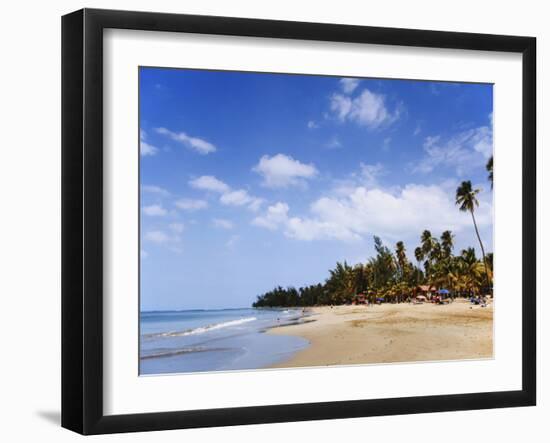 View of Luquillo Beach, Puerto Rico, Caribbean-Dennis Flaherty-Framed Photographic Print