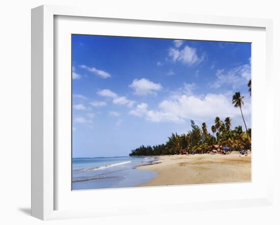 View of Luquillo Beach, Puerto Rico, Caribbean-Dennis Flaherty-Framed Photographic Print