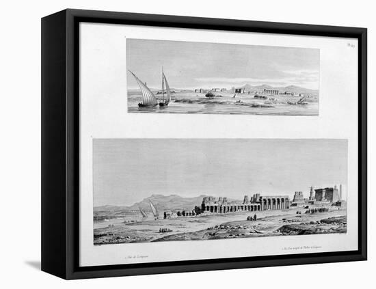 View of Luxor, and the Temple of Thebes at Luxor, Egypt, C1808-Vivant Denon-Framed Premier Image Canvas