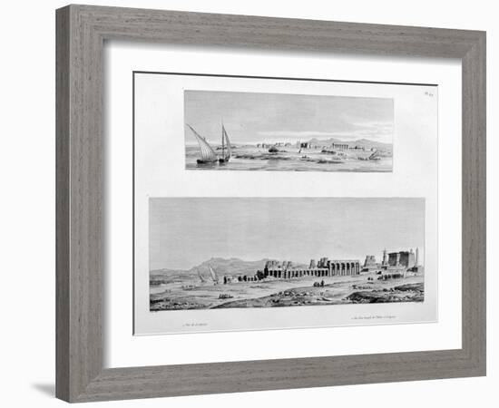 View of Luxor, and the Temple of Thebes at Luxor, Egypt, C1808-Vivant Denon-Framed Giclee Print