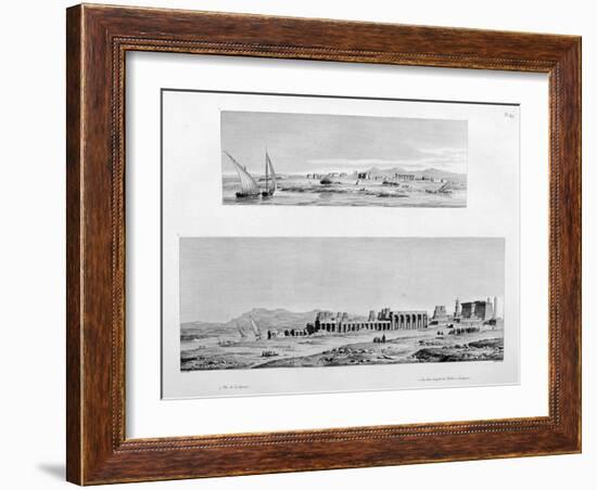 View of Luxor, and the Temple of Thebes at Luxor, Egypt, C1808-Vivant Denon-Framed Giclee Print