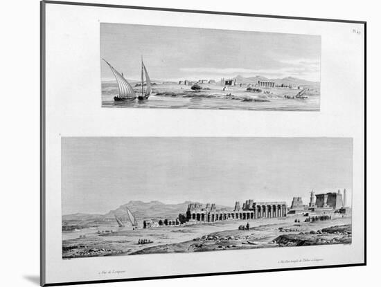 View of Luxor, and the Temple of Thebes at Luxor, Egypt, C1808-Vivant Denon-Mounted Giclee Print