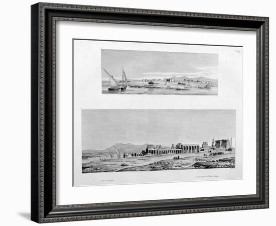 View of Luxor, and the Temple of Thebes at Luxor, Egypt, C1808-Vivant Denon-Framed Giclee Print