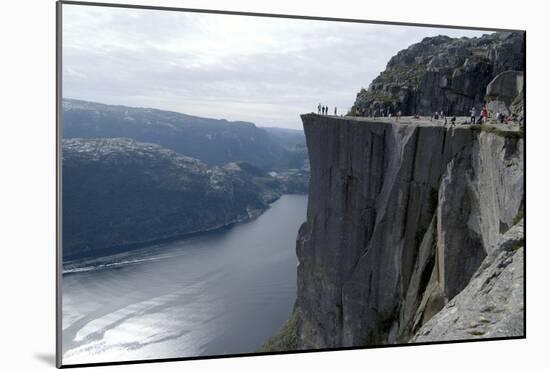 View of Lysefjord and Preikestolen (Pulpit Rock) Near Stavanger, Norway-Natalie Tepper-Mounted Photo