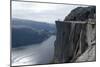 View of Lysefjord and Preikestolen (Pulpit Rock) Near Stavanger, Norway-Natalie Tepper-Mounted Photo