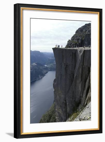 View of Lysefjord and Preikestolen (Pulpit Rock) Near Stavanger, Norway-Natalie Tepper-Framed Photo