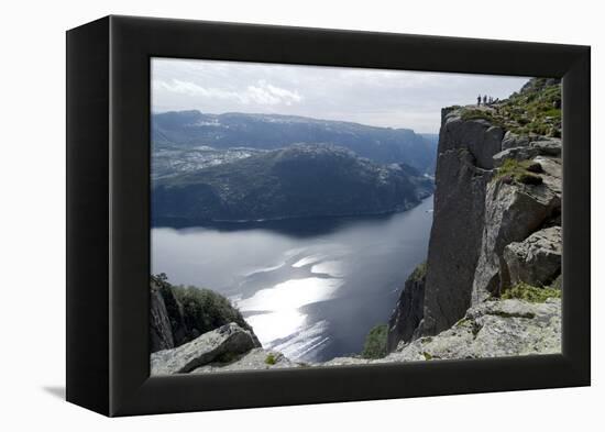 View of Lysefjord, Near Preikestolen (Pulpit Rock) Near Stavanger, Norway-Natalie Tepper-Framed Stretched Canvas