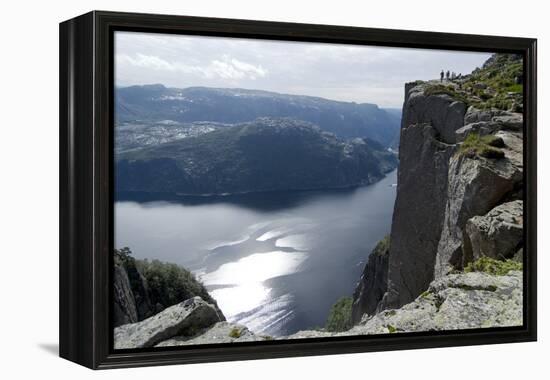 View of Lysefjord, Near Preikestolen (Pulpit Rock) Near Stavanger, Norway-Natalie Tepper-Framed Stretched Canvas