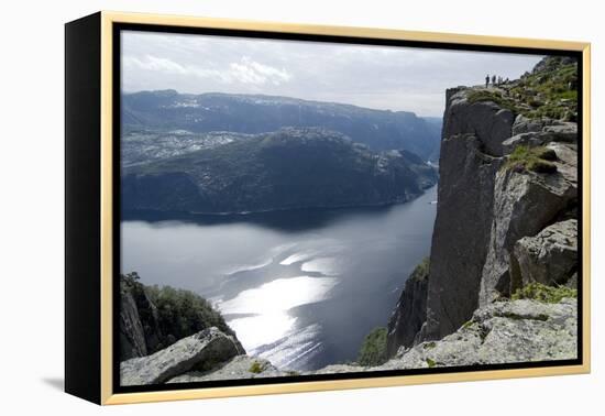 View of Lysefjord, Near Preikestolen (Pulpit Rock) Near Stavanger, Norway-Natalie Tepper-Framed Stretched Canvas