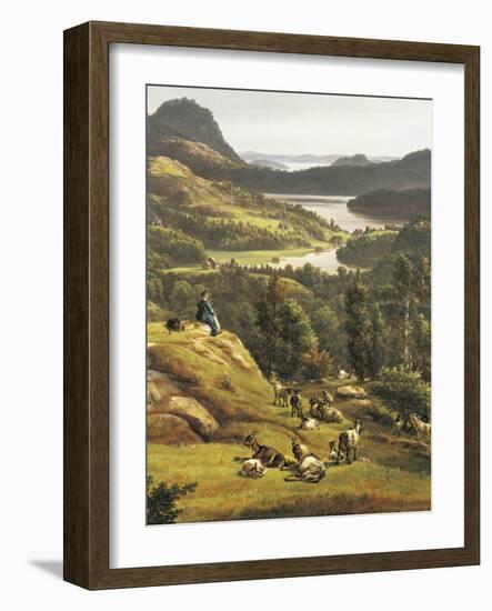 View of Lysenkloster Near Bergen-Johan Christian Clausen Dahl-Framed Giclee Print