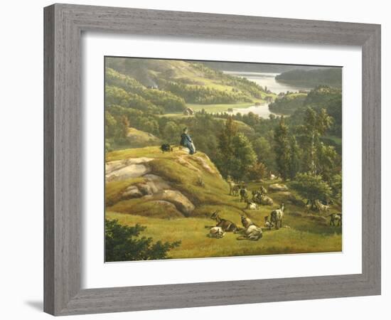 View of Lysenkloster Near Bergen-Johan Christian Clausen Dahl-Framed Giclee Print