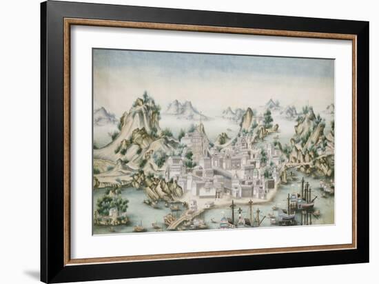 View of Macao, Late 18th Century, Chinese School-null-Framed Giclee Print