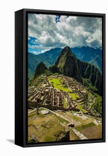 View of Machu Picchu Ruins, UNESCO World Heritage Site, Peru, South America-Laura Grier-Framed Premier Image Canvas