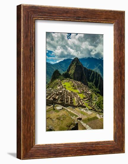 View of Machu Picchu Ruins, UNESCO World Heritage Site, Peru, South America-Laura Grier-Framed Photographic Print