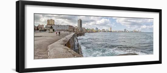 View of Malecon from San Salvador de la Punta, Havana, Cuba-null-Framed Photographic Print