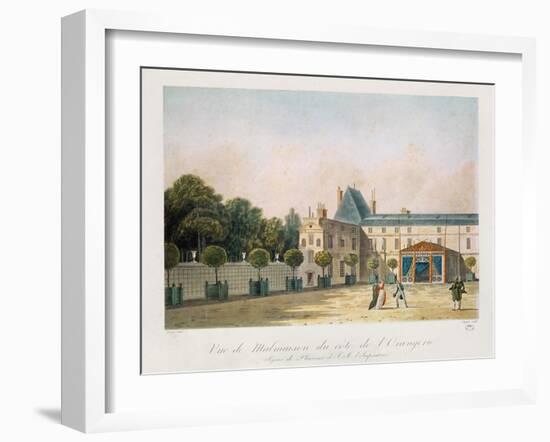 View of Malmaison from the Orangery, Engraved by Nicolas Chapuy, C.1810S-Antoine Pierre Mongin-Framed Giclee Print